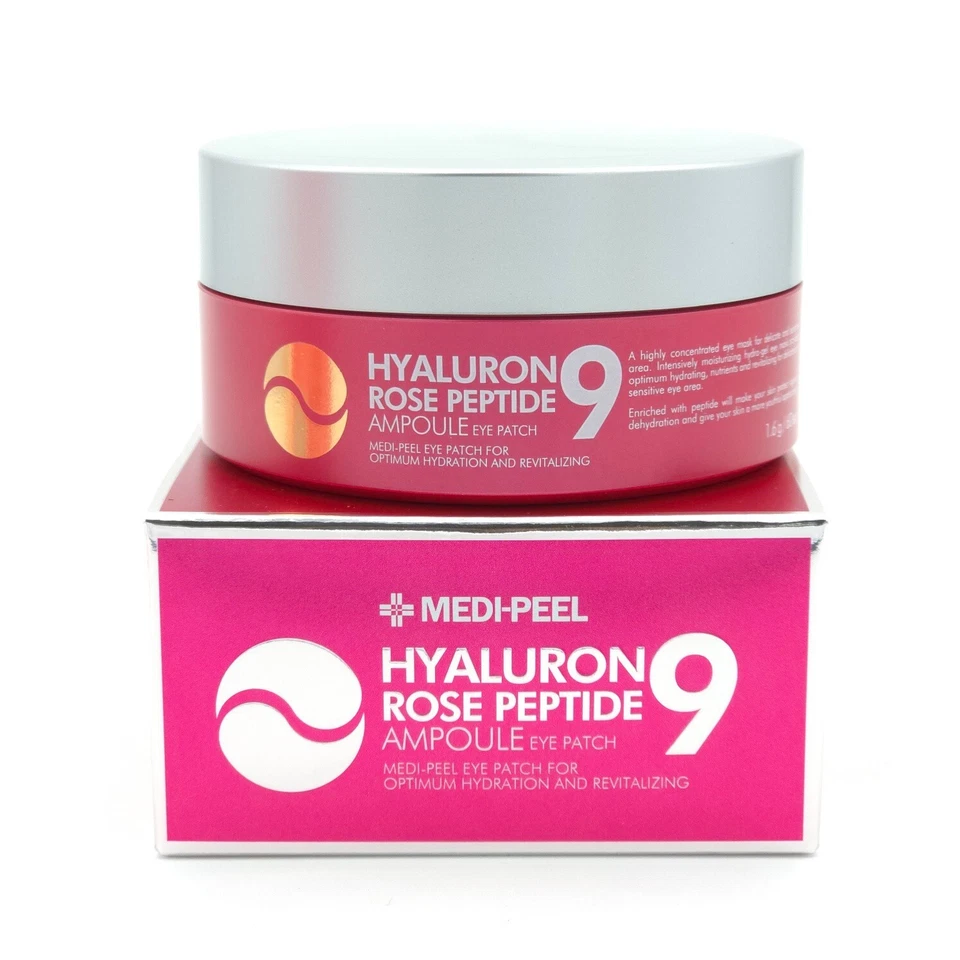 MEDI PEEL Hyaluron Rose Peptide 9 Ampoule Eye Patch 1.6g x 60ea K-Beauty - Image 1 of 4