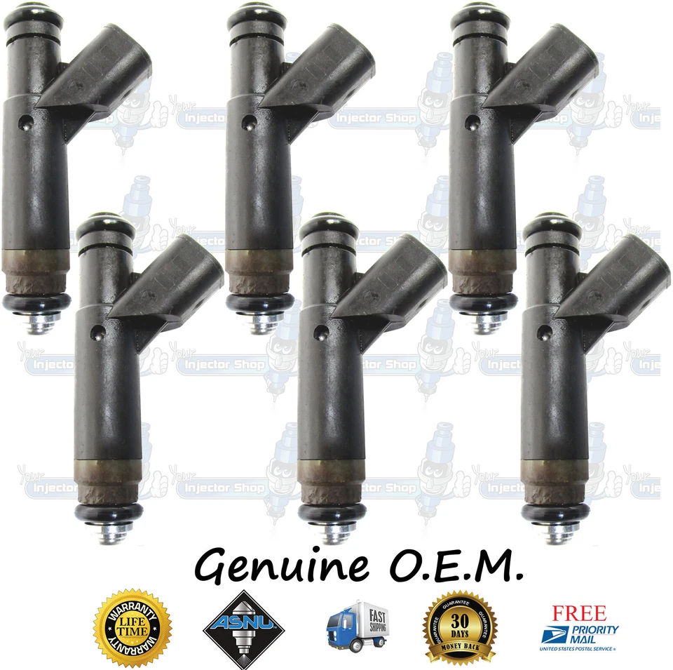 Reman 6x Inyectores de Combustible Genuinos Ford XR3E-A4B A6B 6x 4.2L V6 Econoline F150 6cyl Foto 1 de 4