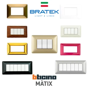 Placche Bticino Matix placchette compatibili Placca 3 4 6 Moduli Vari Colori - Photo 1/77