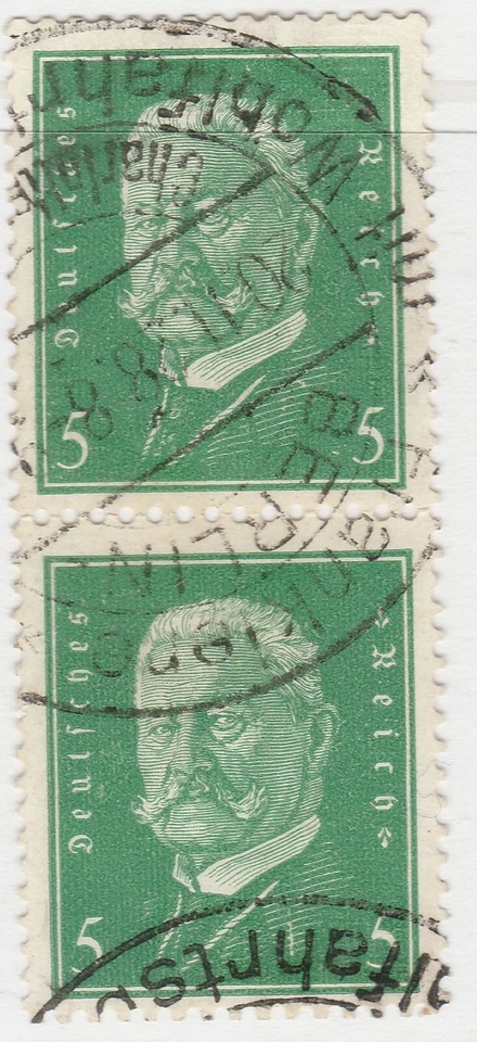 Germany Empire 1928 5pf Used Pair DR Dt. Reich A18P34F717 - Image 1 of 1