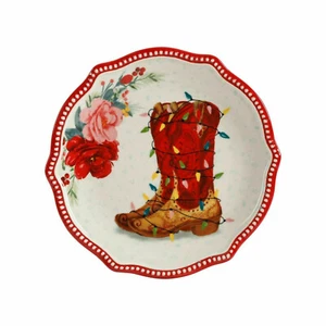 Pioneer Woman Christmas Holiday BOOT 6.5” Appetizer Plate READ - Picture 1 of 3