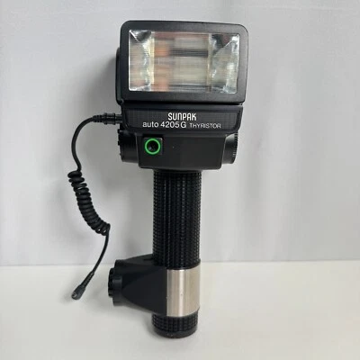 Unidad de flash de tiristor SUNPAK Auto 4205G para cámara fotográfica mango de agarre vintage Foto 1 de 4
