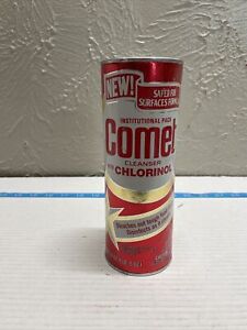 COMET CLEANSER Super Chlorinol Disinfects Red LABEL Unopened Vintage