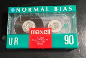 VINTAGE MAXELL UR90  BLANK CASSETTE TAPES  NEW in original plastic wrap - Picture 1 of 3