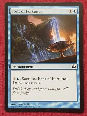 Magic The Gathering JOURNEY INTO NYX FONT OF FORTUNES blue card MTG - Image 1 of 2