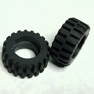LEGO 92402 Tire 30.4 x 14 Band Around Center Offset Tread Genuine Black x2 Used - Picture 1 of 5