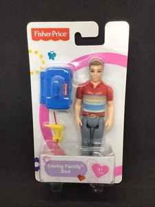 Camisa roja Fisher Price Loving Family Dad BML19 con rayas y herramientas nueva en caja padre - Imagen 1 de 2