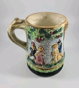 Hand-Painted Dancing Scene Mug Made in Japan - Picture 1 of 2
