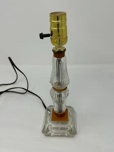 Early 20th Century Bureau Lamp-Clear Glass and Bakelite- 12" High - Picture 1 of 10