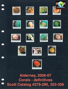 1/3 off $28.55 Scott Value - 2007 ALDERNEY GB Corals definitives CV MNH NH UMM - Picture 1 of 4