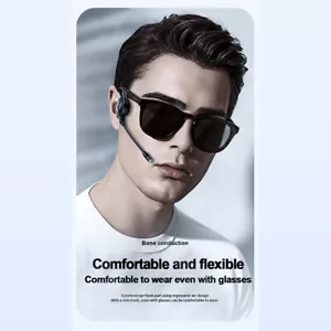 Bone Conduction Wireless Headphones Bluetooth 5.0 Earphones Open-Ear with Mic - Picture 1 of 24