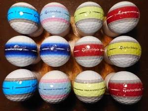 12 TaylorMade Tour Response Stripe Mint 5A No Logos No Pen Marks Used Golf Balls - Picture 1 of 1