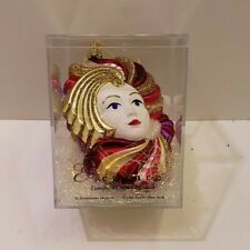 Lady Christmas Ornament in Acrylic Gift Box – Red/Gold