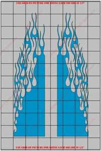SLT1503PT Flame 1/24th Slot Car Body General Paint Mask/ Stencil Kit - Picture 1 of 1