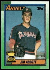 1990 Topps Doubleheaders Jim Abbott #NNO California Angels