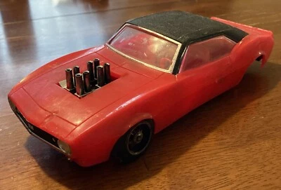 Rare Processed Plastics 1967 Camaro SS Red w Black Top Needs Wheels 1/24 Scale - Image 1 of 4