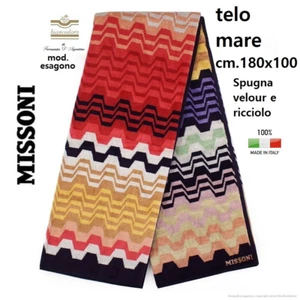 Strandtuch MISSONI CM. 180 x 100 Frottee Velours und Locke - Bild 1 von 7