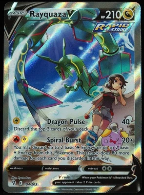 Rayquaza V #194 NM-M Pokemon Card Evolving Skies - Image 1 of 4
