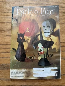 October 1971 Pack-O-Fun Halloween Cover Scrap Craft Magazine Crafts Magazine - Picture 1 of 4