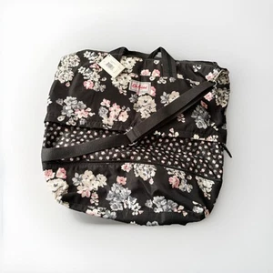 Cath Kidston Black Pink And White Rose Floral Weekend Bag - Picture 1 of 3