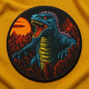 Kaiju Monster Patch Iron-on Applique Creature Badge Monsterverse Lizard Manga - Picture 1 of 18