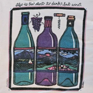 VINTAGE Wine Shirt Napa Valley Adult XL White 1992 Wine Bottles Single Stitch - Picture 1 of 17