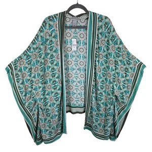 Top Kimono Catherines Nuevo con Etiquetas Boho Artístico Ligero Multicolor Abierto Talla 0X 1X - Imagen 1 de 8