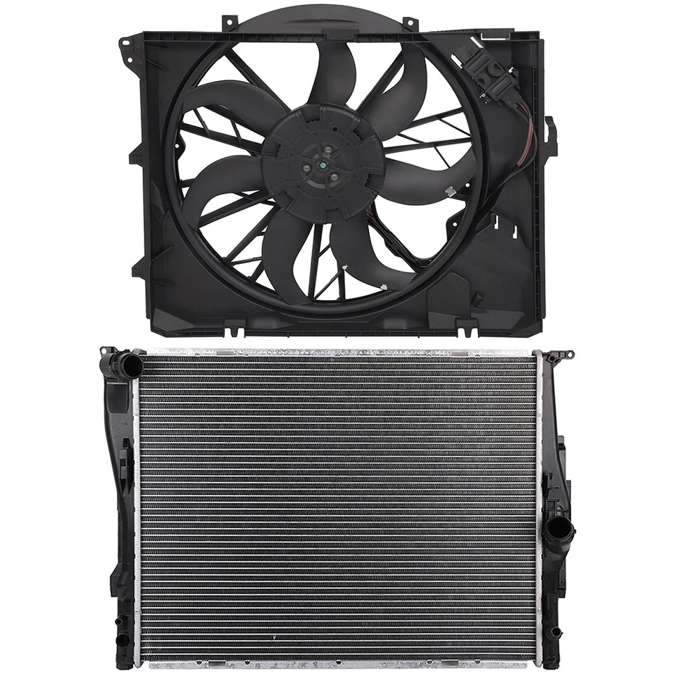 Electric Radiator Cooling Fan Kit For 2009 2010 BMW 328i xDrive 2011-2013 - Image 1 of 4
