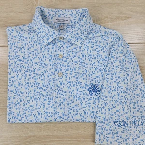 Men's M Peter Millar Summer Comfort Erin Hills Golf Course AOP Pattern Golf Polo - Picture 1 of 8