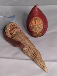 Vintage Wooden Santa Kurt Adler Christmas Ornaments - Picture 1 of 9