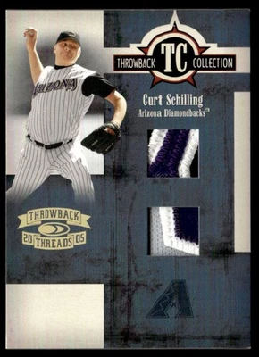 Donruss Throwback Threads Collection Material Prime Curt Schilling 2005 24/25 Foto 1 de 2