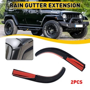 1/2 juego de extensión de canalón protector de lluvia de agua ranura apto para Jeep Wrangler JKU 200 - Imagen 1 de 24