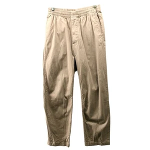 Pantalones al tobillo Uniqlo de algodón relajados fáciles para hombre S beige con cordón - Imagen 1 de 9