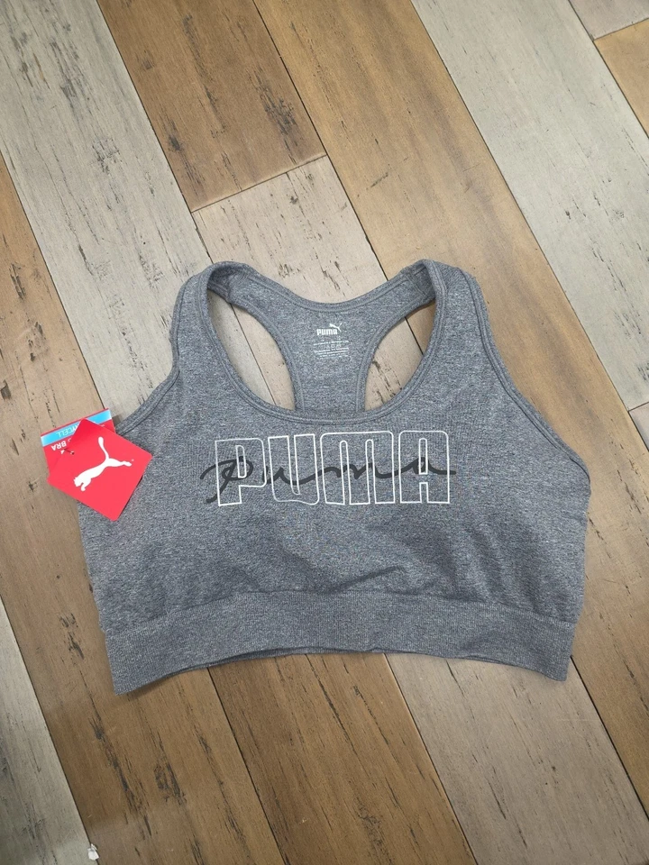 PUMA Womens Plus Size 1X Drycell Low Support Seamless Strappy Racerback Bra - Image 1 of 2