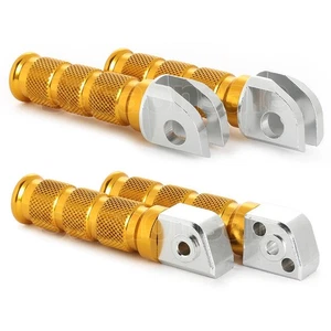Gold Front + Rear CNC Anodized Foot Pegs Motorcycle Rest for Kawasaki Ninja ZX-R - Picture 1 of 5