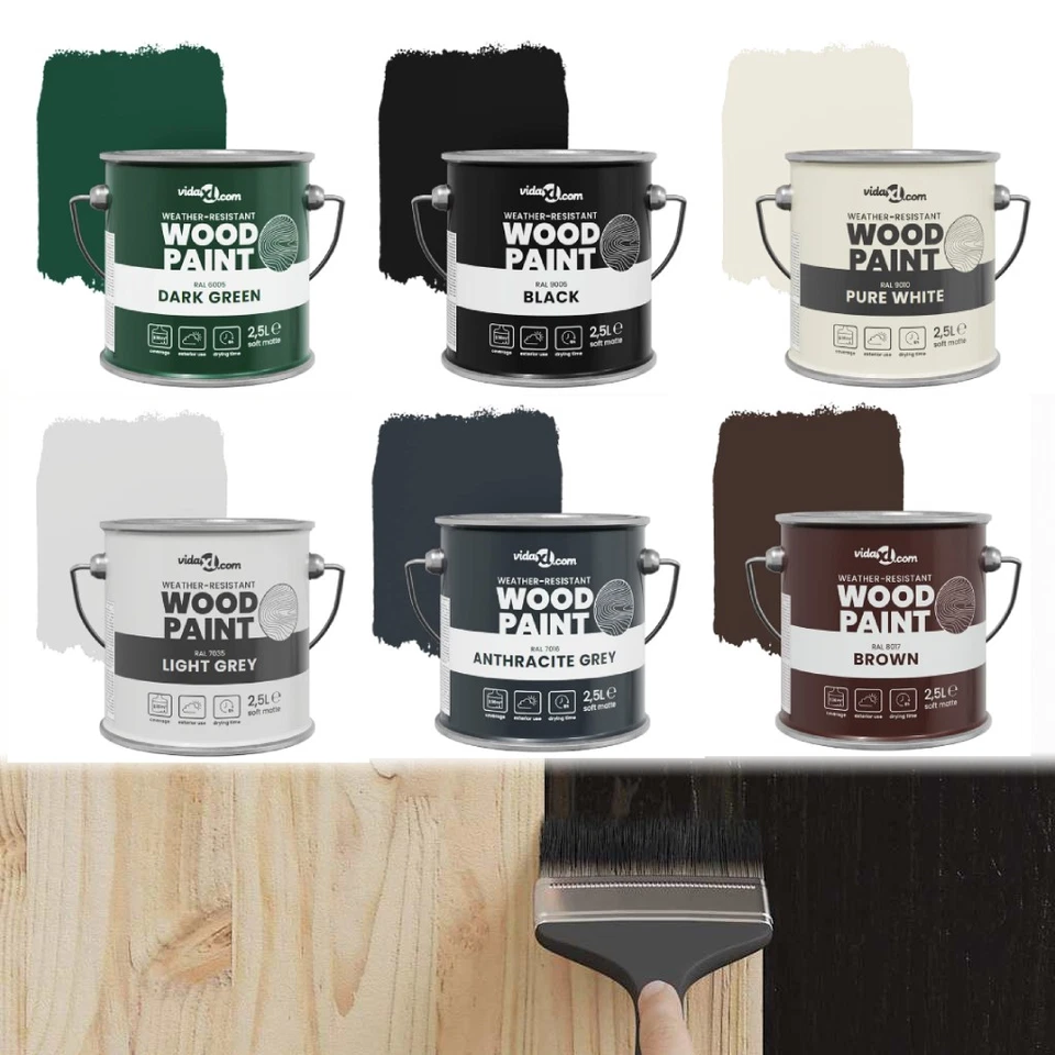 Holzfarbe Wetterschutzfarbe Holzlack Holzdeckfarbe Holzschutzlack Farbe 2,5L DE - Bild 1 von 2