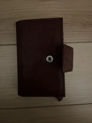 Cartera Tong Guang Vintage Cuero Genuino Marrón con Monedero Lateral Foto 1 de 4