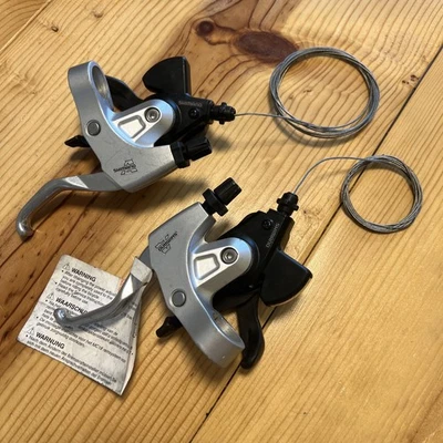 NOS Shimano Alivio St-mc18 Brake Levers And Shifter Set 3x8S - Image 1 of 4
