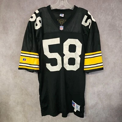 Camiseta Russell Auténtica NFL Pittsburgh Steelers Jack Lambert 58 44 Cosida Intera Foto 1 de 4