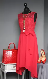 BILLIE & BLOSSOM Kleid Ballkleid Abiball Abschlussball Party Event rot Gr. 40 - Bild 1 von 13