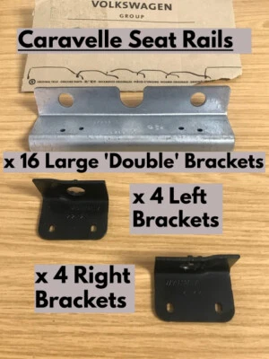 VW Transporter T5 T6 - REINFORCEMENT PLATE BRACKETS - for CARAVELLE SEAT RAILS - Image 1 of 4