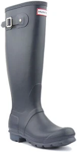 Hunter Original Tall Hunter Original Wellington Womens Boots In Navy UK 3 - 12 - Picture 1 of 6