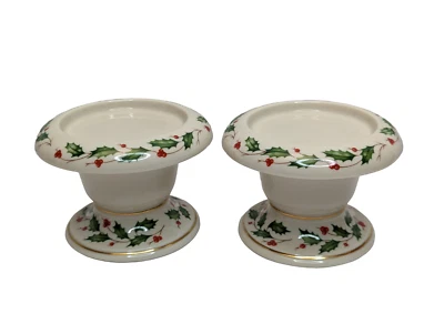 2x Portavelas Lenox HOLIDAY 3x6 Pilar, EE. UU., 4,5" Ancho, 3,5" Alto DHJ9 Foto 1 de 4