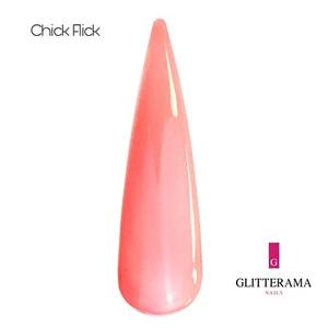 CHICK FLICK Glitterama Uñas Color Acrílico Polvo Rosa Coral Melocotón Francés - Imagen 1 de 1