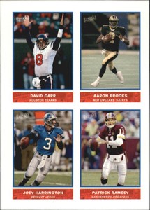 2004 Bazooka Stickers Saints Card #14 David Carr/Aaron Brooks/Harrington/Ramsey