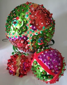 Vtg Push Pin Ornaments Lot of 7 - Picture 1 of 10