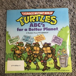 Vintage Teenage Mutant Ninja Turtles TMNT Book ABC's for a Better Planet PB - Imagen 1 de 13