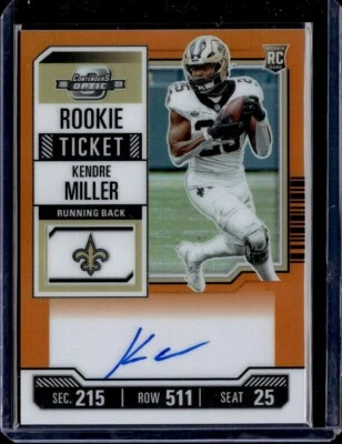 2023 CONTENDERS OPTIC ROOKIE TICKET ORANGE #122 KENDRE MILLER /50 - Image 1 of 2