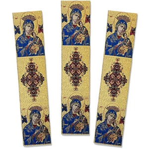 Our Lady of Perpetual Help Tapestry Icon Bookmarks Book Marker 3 9 1/8"x2" - Picture 1 of 2