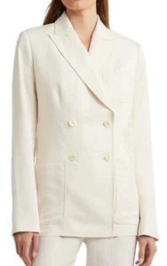 $345 Ralph Lauren 6 White Blazer Jacket Double Breasted Polo RRL Tuxedo Sailing - Picture 1 of 9